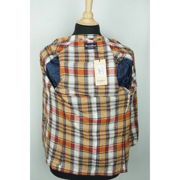 Rowing Blazers Indian Madras Multicolor Plaid Sport Coat Jacket Sz 36S - Picture 6 of 9